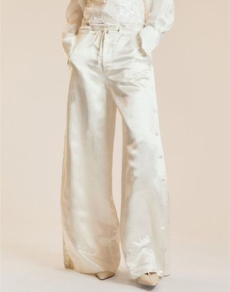 Cynthia Rowley Wide Leg Snap Pants