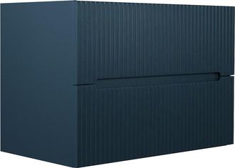 Vente-Unique Mueble de ba&ntilde;o bajo lavabo suspendido azul - 80 cm - PAVANI