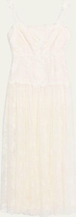 Kobi Halperin Ana Sleeveless Square-Neck Lace Maxi Dress