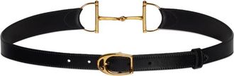 Gucci Oversize Clamp Calfskin Belt - Black