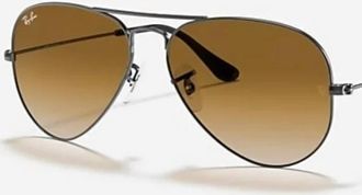 Ray-Ban Mens Aviator Sunglasses In Grey Light Brown Gradient