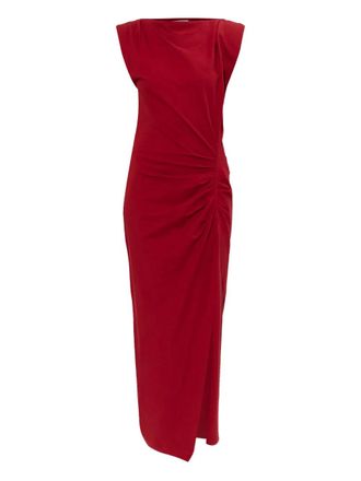 Isabel Marant Nadela gesmockte maxi-jurk met split - Rood