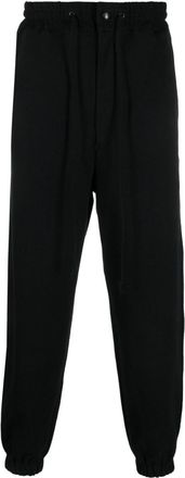 Junya Watanabe drawstring-waist cotton track pants - men - Polyester/Cotton - L - Black