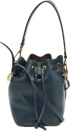 Fendi Pre-owned Bucket Bags, female, Blue, Size: ONE SIZE Pre-owned Bucket Bag