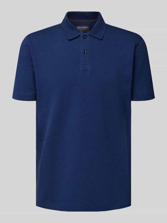 Marc O'Polo Regular Fit Poloshirt aus Baumwoll-Mix in Royal, Gr&ouml;&szlig;e L