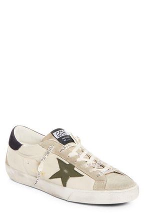 Golden Goose Super-Star Sneaker in Cream/grey/olive Green/blue at Nordstrom, Size 14Us