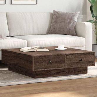 vidaXL Tavolino da Salotto Rovere Marrone 90x90x28cm Legno Multistrato - Vidaxl
