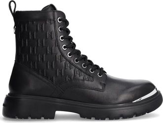Karl Lagerfeld Stivali con monogramma - Nero