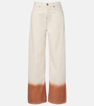 Alanui Shades Of Eden wide-leg jeans