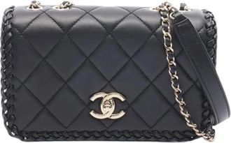 Chanel Pre-owned Classic Flap Schoudertas - Dames - Vintage Schoudertas - Zwart - ONE Size - Leer - Vintage