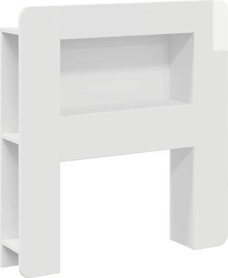 vidaXL Cabecero Con Armario Brillante Madera De Ingenier&iacute;a Vidaxl