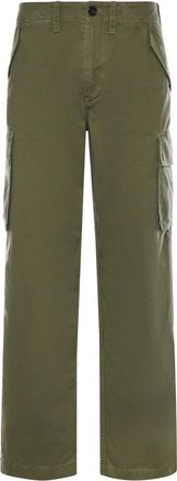 Burberry Cotton Cargo Broek - Heren - Straight fit broeken - Groen - XL - Katoen - Broeken