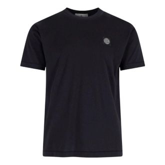 Stone Island 2100027 60/2 Slim-Fit Compass Patch T-Shirt Black L1S1521000-27S0013-V0029