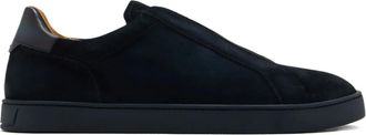 Magnanni suede leather slip-on sneakers - men - Calf Leather/Suede/Rubber - 45 - Blue