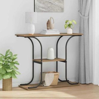 vidaXL Tavolo consolle rovere artigianale 101 x 35 x 80.5 cm - Vidaxl