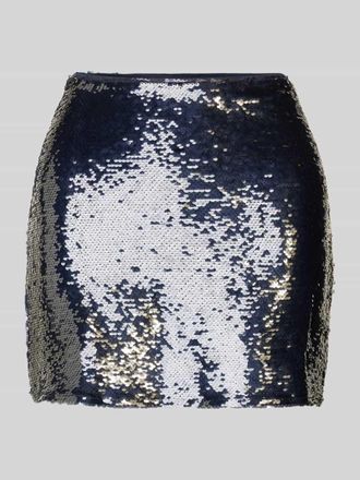 Mango Minirock mit Paillettenbesatz in Marine, Gr&ouml;&szlig;e XL