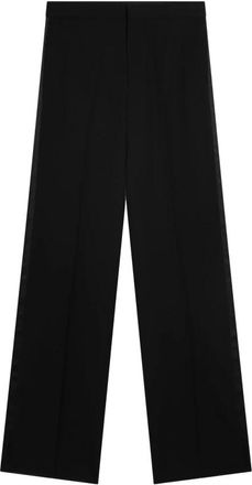 Balenciaga Tuxedo Broek - Dames - Wijde Broeken - Zwart - L - Wol - Broeken