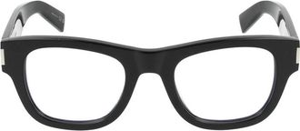 Saint Laurent Glasses, unisex, Black, Size: 50 MM Black Transparent Eyeglasses SL 698