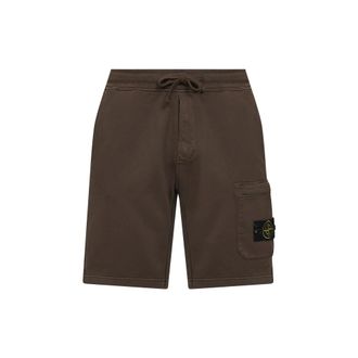 Stone Island Casual Shorts, male, Brown, Size: S Cargo Bermuda Shorts