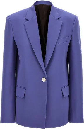 The Attico Purple Single-breasted Virgin Wool Blazer