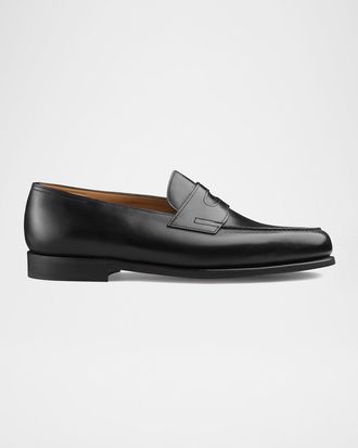 John Lobb Men & apos;s Iconic Leather Penny Loafers