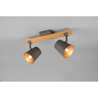 Trio Lighting Bell Bar 2 Luces Regulables Bombillas Excluidas Madera Y N&iacute;quel Antiguo 801900267