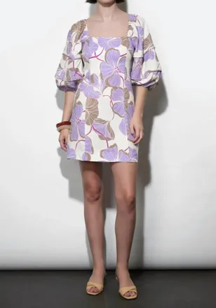 Greylin Emery Mini Dress In Cream/lilac