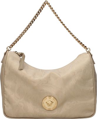 Versace Beige Fabric Womens Handbag
