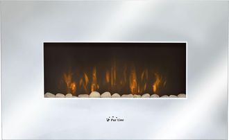 Purline Chimenea El&eacute;ctrica Mural 2kw En Cristal Templado Con Efecto Espejo