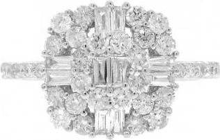 Allurez 1.12ct 18k White Gold Diamond Ladys Ring