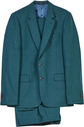 Paul Smith Groen Linnen Pak Soho Stijl - Heren - Business pakken - Groen - M - Linnen - Kostuums