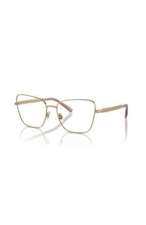 Dolce & Gabbana 55mm Butterfly optical glasses in Gold at Nordstrom