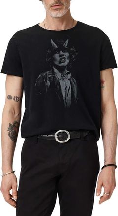John Varvatos AC/DC Raw Edge Graphic T-Shirt in Black at Nordstrom, Size Medium