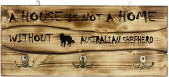 OEM Pastor Australiano, Aussie: Percha Con Perro, Expositor De Medallas, Decoraci&oacute;n Del Hogar De Art-dog