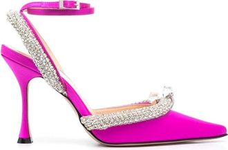 Mach & Mach Fuchsia Hakken Sandalen - Dames - Pumps - Roze - 38 1/2 EU - Schoenen