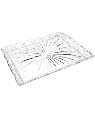 Godinger Dublin Crystal Scalloped Edge Tray