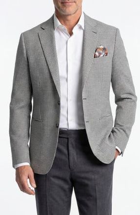 PinoPorte Houndstooth Two-Button Sport Coat in Navy at Nordstrom Rack, Size 50