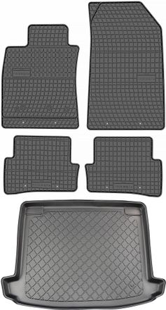 OEM Renault Clio Iv Estate De Marzo De 2013 A 2019. Juego De Alfombrillas De Goma Para Coche Y Alfombrilla Para Maletero
