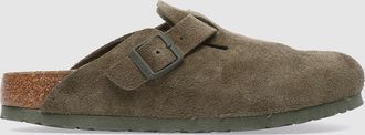 Birkenstock Sabots Boston Suede Leather Thyme