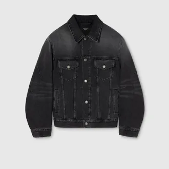 Gucci Washed Certified Cotton Denim Jacket, Size 42 it, Black, Ready-to-wear