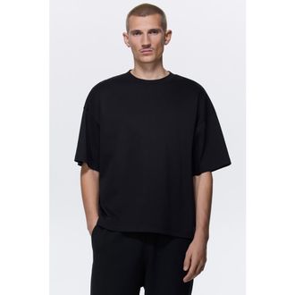 H&M Oversized Fit Interlock T-shirt in Black at Nordstrom, Size Xx-Large
