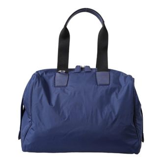 Dolce & Gabbana Shoulder Hand Travel Duffel Bag - Heren - Weekendtassen - Blauw - ONE Size - Leer - Tassen