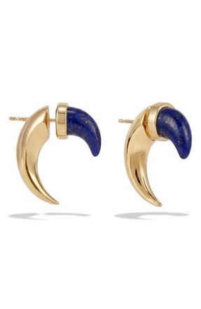 Awe Inspired x Jhen&eacute; Aiko Stone Saber-Tooth Front/Back Earrings in 14K Gold Vermeil at Nordstrom