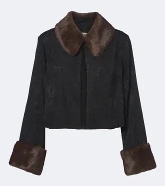 Rixo Luanne jacquard cropped jacket