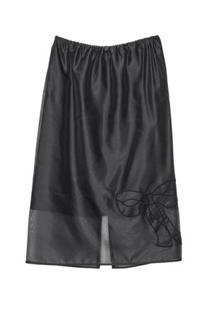 Cecilie Bahnsen Hybrid Organza Skirt With Bow-Embroidery Detail