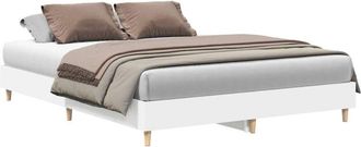 vidaXL Estructura De Cama Sin Colch&oacute;n Blanca 140x200 Cm Vidaxl
