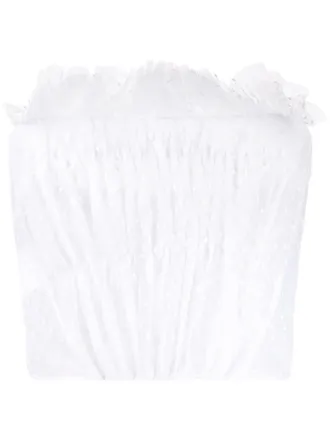 Philosophy di Lorenzo Serafini cropped tulle bustier - White
