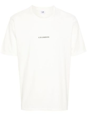 C.P. Company logo-print cotton T-shirt - men - Cotton - S - Neutrals