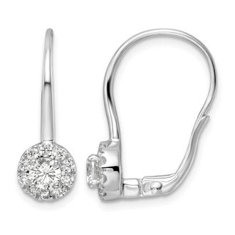 Diamond2Deal 14k White Gold 1 Ct Lab Grown Diamond Drop Dangle Earrings