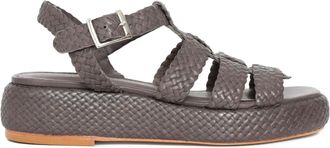 Sarah Chofakian 35 mm Mocca sandalen met plateauzool - Grijs